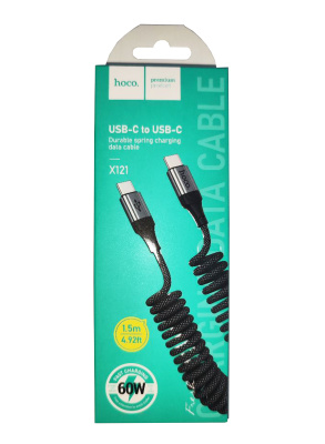 Кабель Hoco X121 Type-C to Type-C Black (150см)